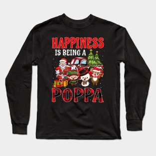 Happiness Is Being A Poppa Christmas Long Sleeve T-Shirt